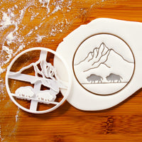 Bisons in Great Plains cookie cutter