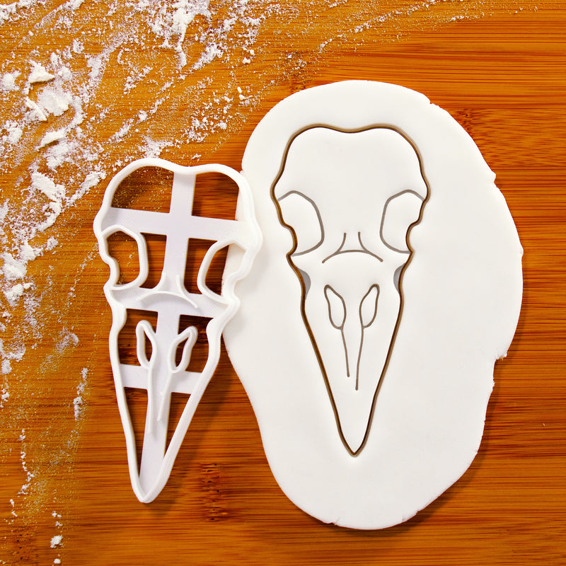 Raven Skull Top View Cookie Cutter