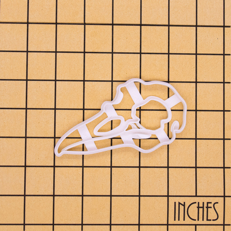Raven Skull Perspective View Cookie Cutter