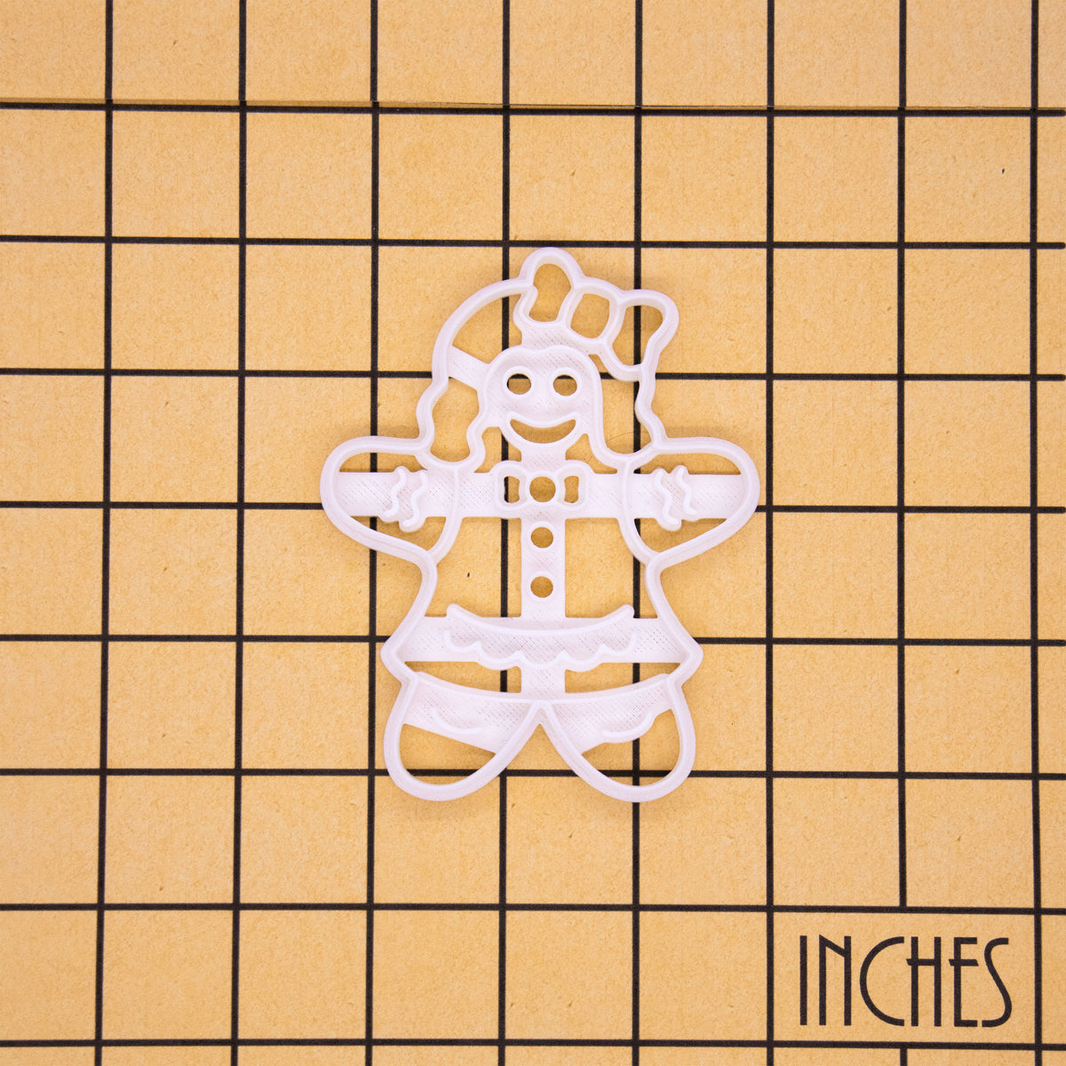 happy gingerbread woman cookie cutter