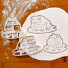 set of 2 toad cookie cutters