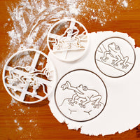set of 2 frog cookie cutters
