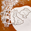 set of 2 hare cookie cutters