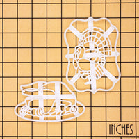 set of 2 turkey cookie cutters