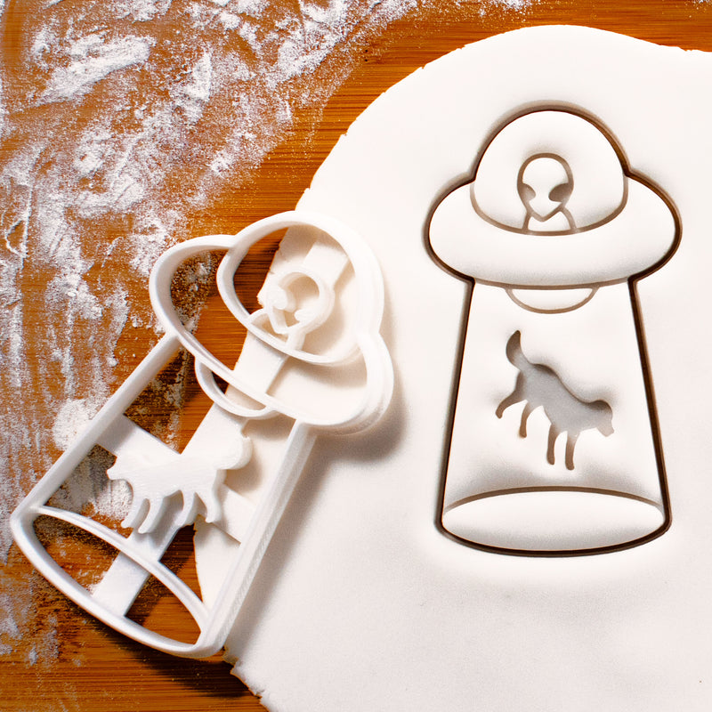 UFO Dog abduction cookie cutter
