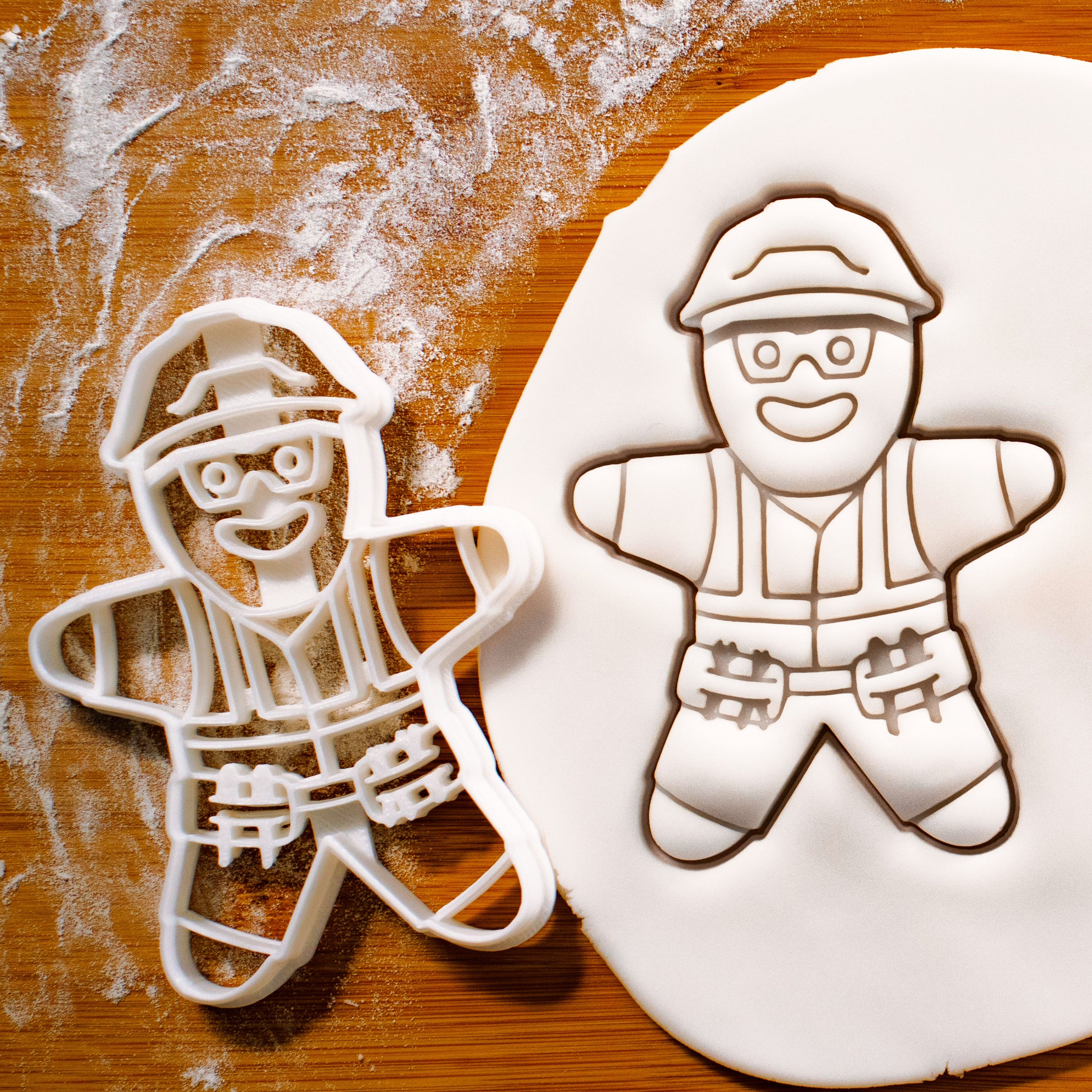 Gingerbread Construction Worker Cookie Cutter