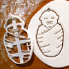 swaddled baby cookie cutter
