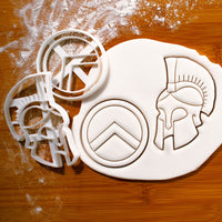 spartan helmet and shield cookie cutters