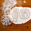 ancient greek vase and owl coin cookie cutters