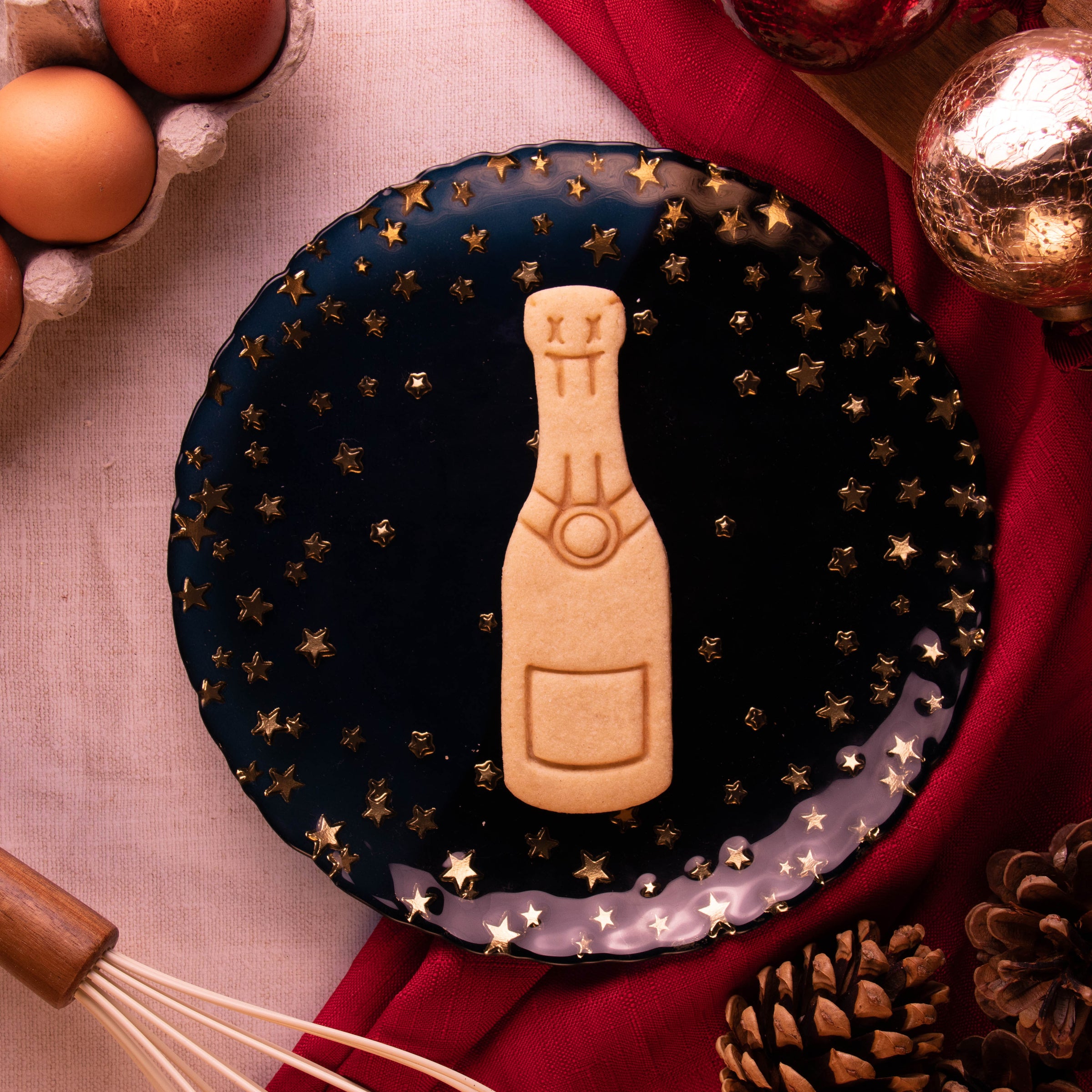 champagne bottle cookie