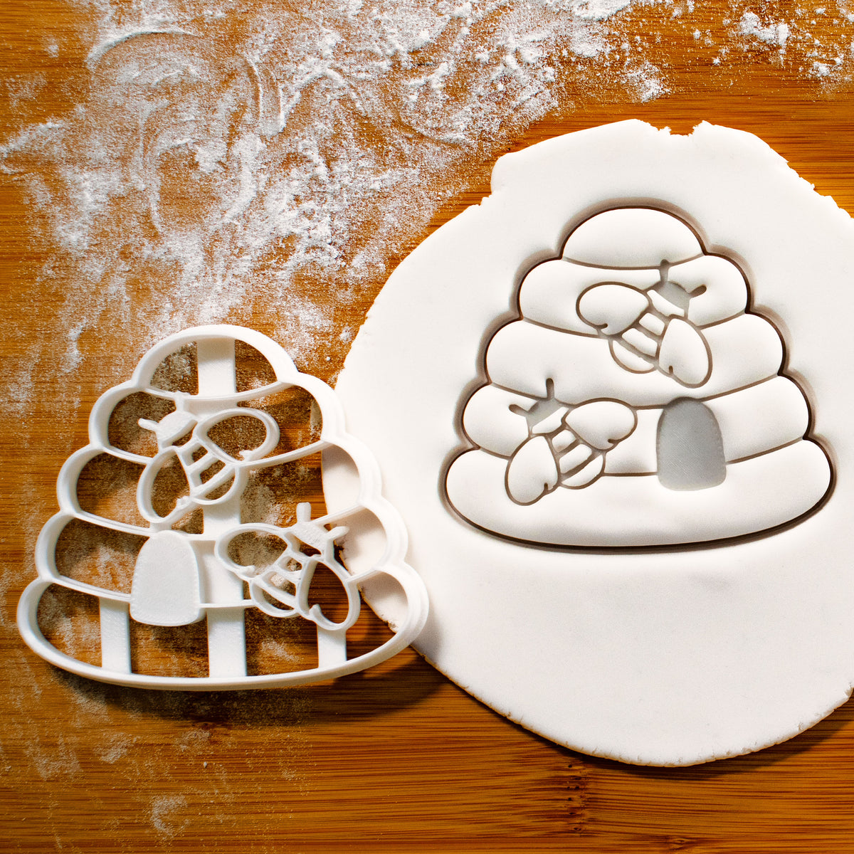 beehive with bees cookie cutter
