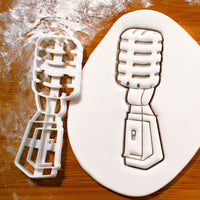 retro style microphone cookie cutter
