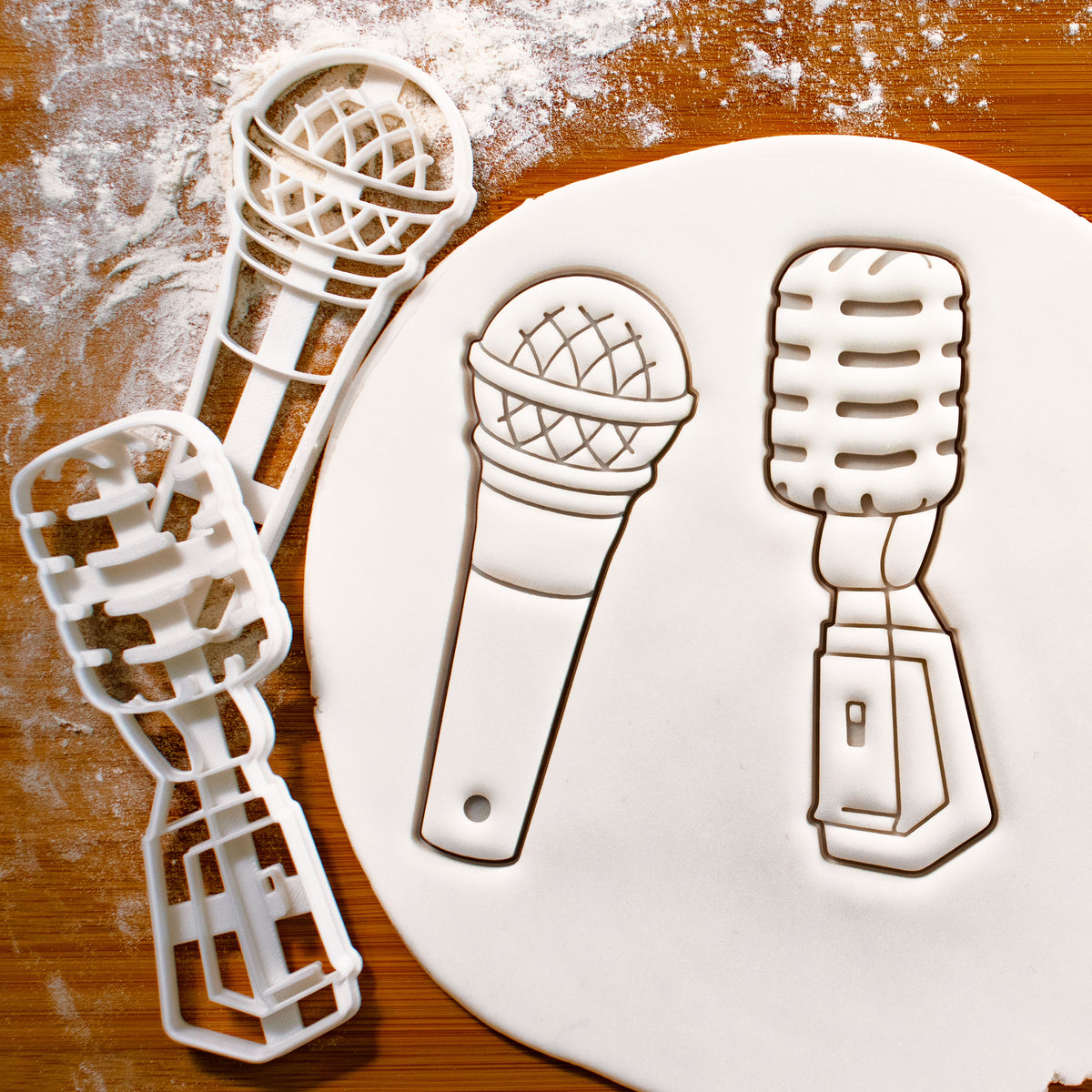 set of 2 microphone cookie cutters