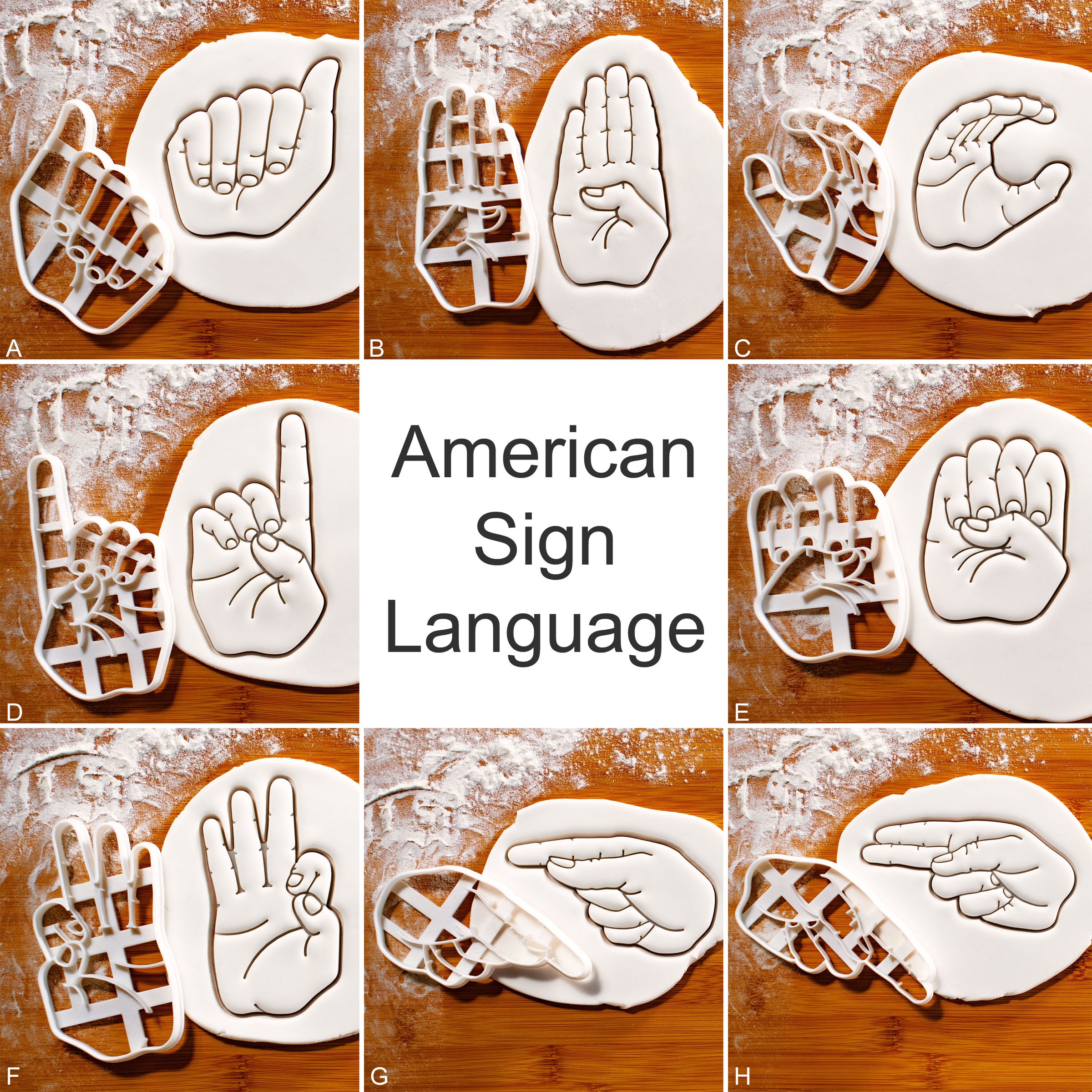 American Sign Language Cookie Cutters