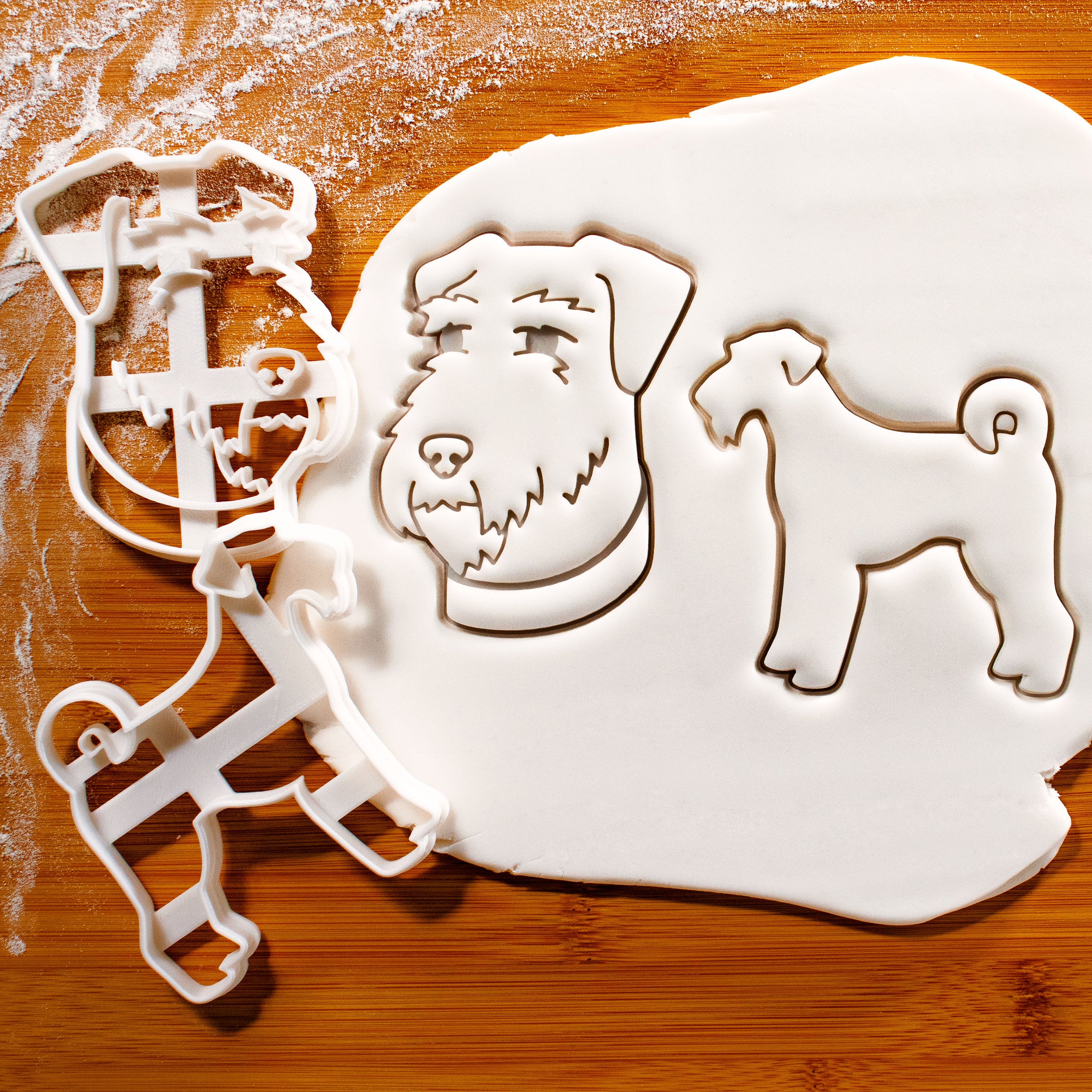 set of 2 Airedale Terrier cookie cutters