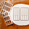 set of 2 piano keys cookie cutters