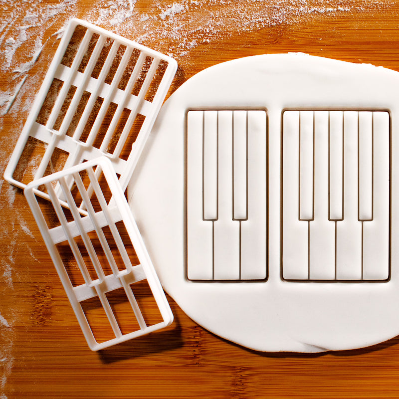 set of 2 piano keys cookie cutters