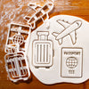 set of 3 travel theme cookie cutters