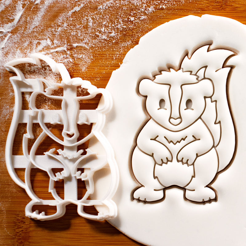 cute skunk portrait cookie cutter